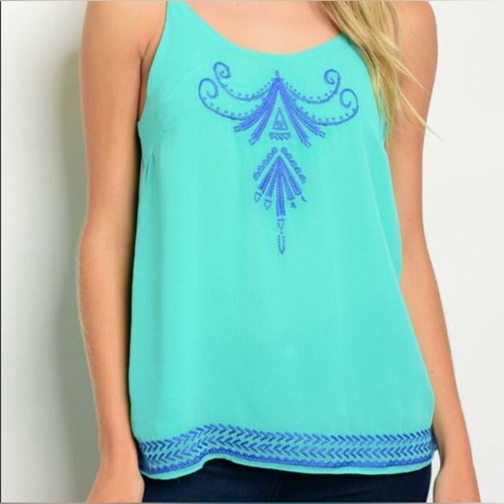Boutique Embroidered Tank Top